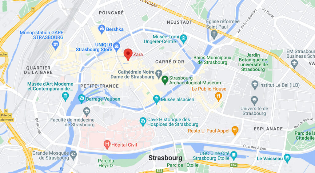 carte strasbourg zara